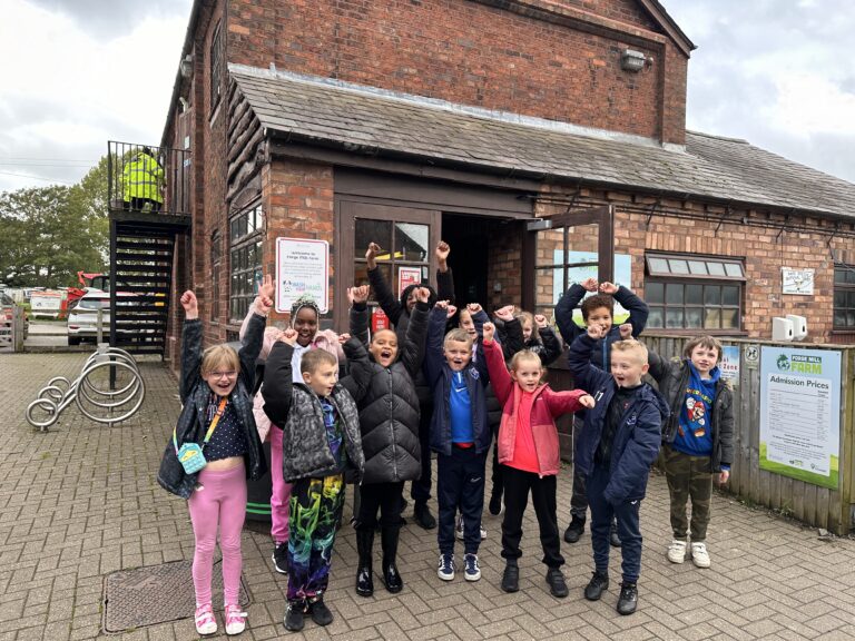 Priory Primary School ready to explore the farm during their educational visit